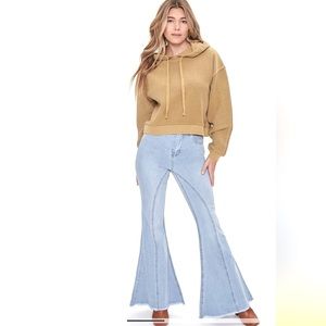 Forever 21 High rise, slim fit, flare leg jeans